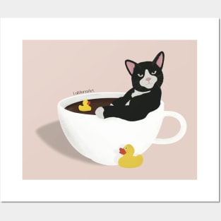 Kitty coffee bath Posters and Art